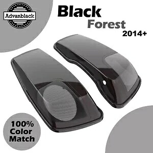 Black Forest 5x7 インチ サドルバッグ スピーカー蓋 オーディオ カバー 2014+ ハーレー用 Black Forest 5x7 inch Saddlebag Speaker Lids Audio Cover For 2014+ Harley 【並行輸入品】