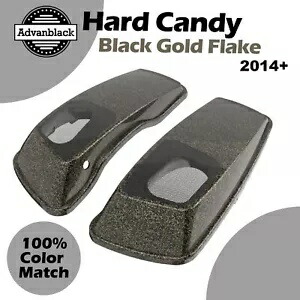 ハードキャンディーブラックゴールドフレーク 6x9インチサドルバッグスピーカー蓋オーディオカバーハーレーに適合 HARD CANDY BLACK GOLD FLAKE 6x9\