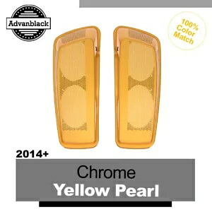 デュアル 6x9 スピーカー蓋ハーレーツーリング FLHR FLHXS FLTRX クロームイエローパール Dual 6x9 Speaker Lids For Harley Touring FLHR FLHXS FLTRX CHROME YELLOW PEARL 【並行輸入品】