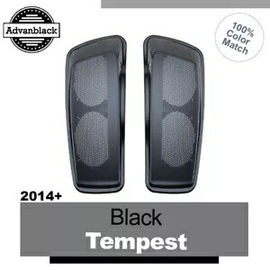 デュアル 6x9 スピーカー蓋ハーレーツーリング FLHR FLHXS FLTRX 2014+ ブラックテンペスト用 Dual 6x9 Speaker Lids For Harley Touring FLHR FLHXS FLTRX 2014+ BLACK TEMPEST 【並行輸入品】