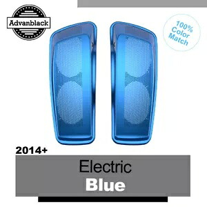 デュアル 6x9 スピーカー蓋ハーレーツーリング FLHR FLHXS FLTRX 2014+ エレクトリックブルー用 Dual 6x9 Speaker Lids For Harley Touring FLHR FLHXS FLTRX 2014+ ELECTRIC BLUE 【並行輸入品】