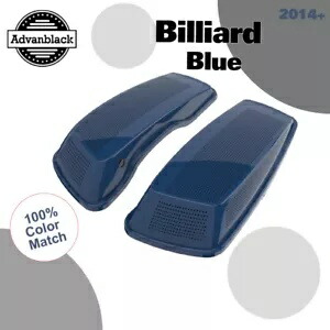 ビリヤード ブルー デュアル 6x9 サドルバッグ スピーカー蓋はハーレー ストリート ロード FLTR 14+ に適合 Billiard Blue Dual 6x9 Saddlebag Speaker Lids Fits Harley Street Road FLTR 14+ 【並行輸入品】