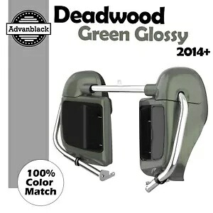 2014年以降のハーレーツーリングに適合 DEADWOOD GREEN GLOSSY Advanblack 下部ベンテッドフェアリング Fits 2014+ Harley Touring DEADWOOD GREEN GLOSSY Advanblack Lower Vented Fairing 【並行輸入品】｜カスタムパーツ WORLD倉庫 91,960円