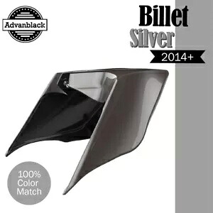 14 歳以上ハーレーツーリングストリートロード用ビレットシルバーストレッチ拡張サイドカバー For 14+ Harley Touring Street Road BILLET SILVER Stretched Extended Side Covers 【並行輸入品】