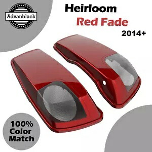 Heirloom レッド フェード 5x7 インチ サドルバッグ スピーカー蓋 オーディオ カバー 2014+ ハーレー用 Heirloom Red Fade 5x7 inch Saddlebag Speaker Lids Audio Cover For 2014+ Harley 【並行輸入品】 94,985円