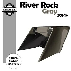 14+ ハーレー Advanblack リバーロック グレー CVO ストレッチ拡張サイドカバー用 For 14+ Harley Advanblack RIVER ROCK GRAY CVO Stretched Extended Side Cover 【並行輸入品】