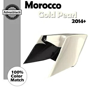 14+ ハーレー Advanblack モロッコ ゴールド パール CVO ストレッチ拡張サイドカバー用 For 14+ Harley Advanblack MOROCCO GOLD PEARL CVO Stretched Extended Side Cover 【並行輸入品】｜カスタムパーツ WORLD倉庫