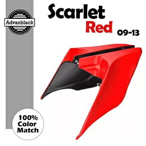 Advanblack スカーレットレッド 拡張ストレッチサイドカバー ハーレーツーリング 09-13用 Advanblack Scarlet Red Extended Stretched Side Cover For Harley Touring 09-13 【並行輸入品】