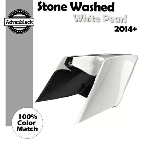 ハーレー Advanblack ストーンウォッシュホワイトパール CVO ストレッチ拡張サイドカバー For Harley Advanblack STONE WASHED WHITE PEARL CVO Stretched Extended Side Cover 【並行輸入品】