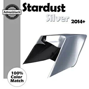 14+ ハーレー Advanblack スターダストシルバー CVO ストレッチ拡張サイドカバー用 For 14+ Harley Advanblack STARDUST SILVER CVO Stretched Extended Side Cover 【並行輸入品】｜カスタムパーツ WORLD倉庫