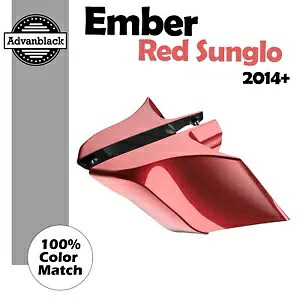 14+ ハーレー Advanblack EMBER RED SUNGLO CVO ストレッチ拡張サイドカバー用 For 14+ Harley Advanblack EMBER RED SUNGLO CVO Stretched Extended Side Cover 【並行輸入品】