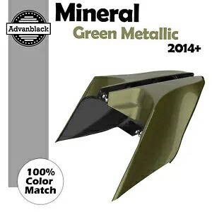 ハーレーアドバンブラック用ミネラルグリーンメタリックCVOストレッチ拡張サイドカバー For Harley Advanblack MINERAL GREEN METALLIC CVO Stretched Extended Side Cover 【並行輸入品】 93,170円