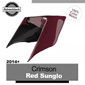 14 歳以上のハーレー ツーリング グライド クリムゾン レッド サングロ ストレッチ拡張サイド カバー用 For 14+ Harley Touring Glide CRIMSON RED SUNGLO Stretched Extended Side Covers 【並行輸入品】