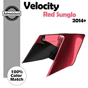 14+ ハーレー Advanblack VELOCITY RED SUNGLO CVO ストレッチ拡張サイドカバー用 For 14+ Harley Advanblack VELOCITY RED SUNGLO CVO Stretched Extended Side Cover 【並行輸入品】｜カスタムパーツ WORLD倉庫