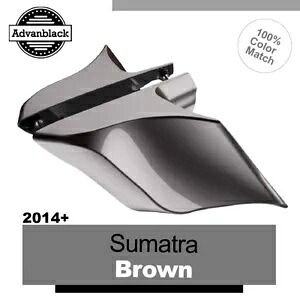 14+ ハーレーツーリングストリートロードスマトラブラウンストレッチ拡張サイドカバー用 For 14+ Harley Touring Street Road SUMATRA BROWN Stretched Extended Side Covers 【並行輸入品】