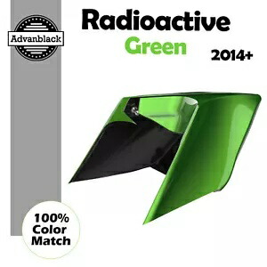 14+ ハーレー Advanblack RADIOACTIVE GREEN CVO ストレッチ拡張サイドカバー用 For 14+ Harley Advanblack RADIOACTIVE GREEN CVO Stretched Extended Side Cover 【並行輸入品】