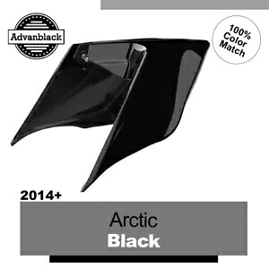 14 歳以上のハーレー ツーリング ストリート ロード アークティック ブラック ストレッチ拡張サイド カバー用 For 14+ Harley Touring Street Road ARCTIC BLACK Stretched Extended Side Covers 【並行輸入品】