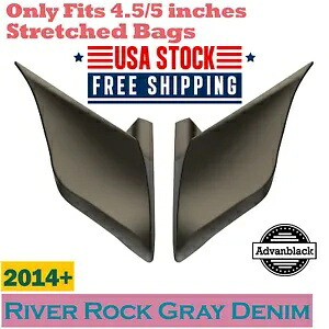 River Rock グレーデニム ストレッチ拡張サイドカバー 14 歳以上のハーレー ストリート グライドに適合 River Rock Gray Denim Stretched Extended Side Cover Fits 14+ Harley Street Glide 【並行輸入品】