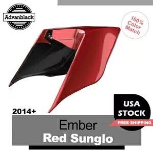 Ember Red Sunglo ストレッチ拡張サイドカバー ハーレーストリート ロードグライド 14+用 Ember Red Sunglo Stretched Extended Side Covers For Harley Street Road Glide 14+ 【並行輸入品】