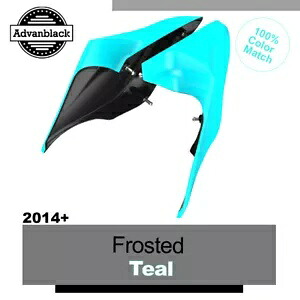 14 歳以上のハーレー ツーリング ストリート ロード用 FROSTED TEAL ストレッチ拡張サイドカバー For 14+ Harley Touring Street Road FROSTED TEAL Stretched Extended Side Covers 【並行輸入品】｜カスタムパーツ WORLD倉庫
