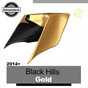 14 歳以上のハーレー ツーリング グライド用 ブラック ヒルズ ゴールド ストレッチ拡張サイド カバー For 14+ Harley Touring Glide BLACK HILLS GOLD Stretched Extended Side Covers 【並行輸入品】