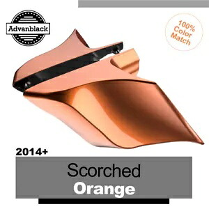 14 歳以上のハーレー ツーリング グライド用 スコーチ オレンジ ストレッチ拡張サイド カバー For 14+ Harley Touring Glide SCORCHED ORANGE Stretched Extended Side Covers 【並行輸入品】 93,170円