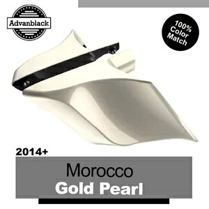 14+ ハーレー ツーリング グライド モロッコ ゴールド パール ストレッチ拡張サイド カバー For 14+ Harley Touring Glide MOROCCO GOLD PEARL Stretched Extended Side Covers 【並行輸入品】｜カスタムパーツ WORLD倉庫