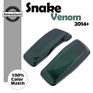 Snake Venom デュアル 6x9 サドルバッグ スピーカー蓋 オーディオ カバー ハーレー 14+用 Snake Venom Dual 6x9 Saddlebag Speaker Lids Audio Cover For Harley 14+ 【並行輸入品】