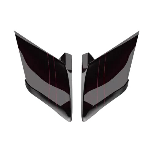 ブラック カイエン CVO ストレッチ拡張サイド カバー ピンストライプ 14 歳以上のハーレーに適合 Blackened Cayenne CVO Stretched Extended Side Cover Pinstripes Fits 14+ Harley 【並行輸入品】｜カスタムパーツ WORLD倉庫