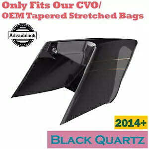 ブラッククォーツ CVO ストレッチ拡張サイドカバー ピンストライプ ハーレーツーリング 14+用 Black Quartz CVO Stretched Extended Side Cover Pinstripes For Harley Touring 14+ 【並行輸入品】|カスタムパーツ WORLD倉庫