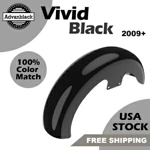 ビビッドブラック 19 インチ リビールラッパーハガー フロントフェンダー ハーレーツーリング 09+用 Vivid Black 19\