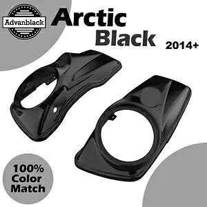 ARCTIC BLACK ハーレー ツーリング 14+ Advanblack 8インチ サドルバッグ スピーカー蓋用 ARCTIC BLACK For Harley Touring 14+ Advanblack 8\