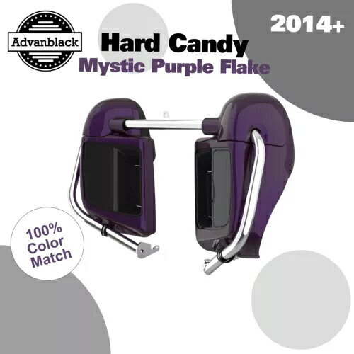 ハード キャンディ ミスティック パープル フレーク 下部ベント フェアリング 2014+ ハーレー ツーリング用 Hard Candy Mystic Purple Flake Lower Vented Fairings For 2014+ Harley Touring 【並行輸入品】