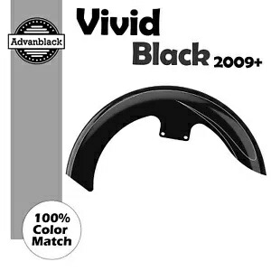 ビビッドブラック 19 インチ リビール ラッパー ハガー フロントフェンダー ピンストライプ 09 年以降のハーレーに適合 Vivid Black 19\