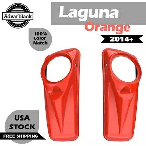 Advanblack ラグナ オレンジ 8 インチ サドルバッグ スピーカー蓋カバー ハーレー 2014+ に適合 Advanblack Laguna Orange 8'' Saddlebag Speaker Lids Cover Fits Harley 2014+ 【並行輸入品】