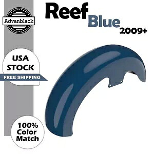 Advanblack リーフ ブルー 19 インチ リビール ラッパー ハガー フロントフェンダー 2009 年以降のハーレーに適合 Advanblack Reef Blue 19\
