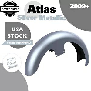 アトラス シルバー メタリック 21 インチ リビール ラッパー ハガー フロント フェンダー ハーレー ストリートに適合 Atlas Silver Metallic 21\