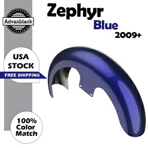 ゼファー ブルー 21 インチ リビール ラッパー ハガー フロントフェンダー ハーレー ツーリング HD 09+用 Zephyr Blue 21 inch Reveal Wrapper Hugger Front Fender For Harley Touring HD 09+ 【並行輸入品】