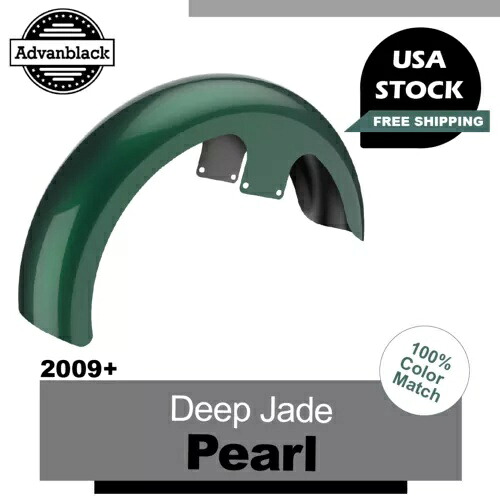Advanblack ディープ ジェイド パール 21 インチ リビール ラッパー ハガー フロントフェンダー ハーレー 09+用 Advanblack Deep Jade Pearl 21" Reveal Wrapper Hugger Front Fender For Harley 09+ 【並行輸入品】｜カスタムパーツ WORLD倉庫