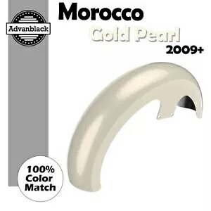 モロッコ ゴールド 21 インチ リビール ラッパー フロント フェンダー 2009 年以降のハーレー ストリート ロード グライドに適合 Morocco Gold 21\