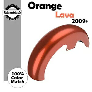 Advanblack 19 インチ リビール ラッパー ハガー フロント フェンダー オレンジ LAVA 09 年以降のハーレーに適合 Advanblack 19" Reveal Wrapper Hugger Front Fender ORANGE LAVA Fits 09+ Harley 【並行輸入品】|カスタムパーツ WORLD倉庫