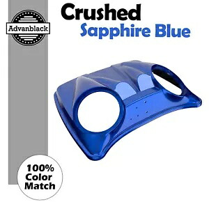 デュアル 8 インチ スピーカー蓋 クラッシュサファイア ハーレーレイザーチョップド & キングツアーパック用 Dual 8'' Speaker Lids CRUSHED SAPPHIRE For Harley Razor Chopped & King Tour Pack 【並行輸入品】｜カスタムパーツ WORLD倉庫
