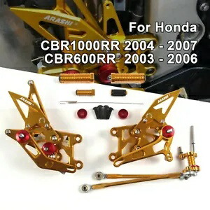 CNC フットレストリアセットフットペグリアホンダ CBR1000RR 2004 2005 2006 2007 GD CNC Footrests Rearsets Foot pegs Rear For Honda CBR1000RR 2004 2005 2006 2007 GD 【並行輸入品】