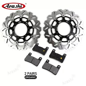 嵐 フロント ブレーキ ローター & パッド スズキ GSX-R600 / GSX-R750 2008 - 2014 BK Arashi Front Brake Rotors & Pads For Suzuki GSX-R600 / GSX-R750 2008 - 2014 BK 【並行輸入品】
