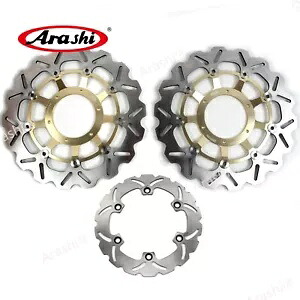 フロントリアブレーキローターホンダ CB1284 2003 -2008 2007 2006 2005 CB-1284 ゴールド Front Rear Brake Rotors For Honda CB1284 2003 -2008 2007 2006 2005 CB-1284 Gold 【並行輸入品】