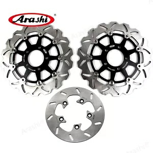 嵐 フロント & リア ブレーキ ディスク ローター スズキ GSXR1000 2003 2004 GSX-R1000 BM Arashi Front & Rear Brake Disc Rotor For Suzuki GSXR1000 2003 2004 GSX-R1000 BM 【並行輸入品】