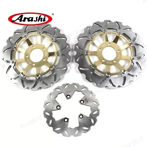 嵐 フロント & リア ブレーキ ディスク ローター スズキ GSXR1100 1989 - 2000 1999 98 GD用 Arashi Front & Rear Brake Disc Rotors For Suzuki GSXR1100 1989 - 2000 1999 98 GD 【並行輸入品】