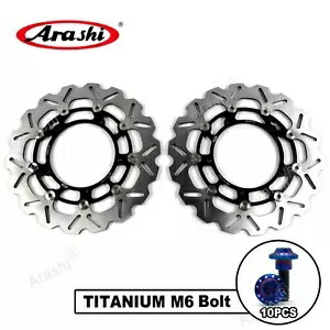 嵐 フロント ブレーキ ローター & チタン ボルト ヤマハ XJR 1300 レーサー 2016 2017 B用 Arashi Front Brake Rotors & Titanium Bolts For Yamaha XJR 1300 RACER 2016 2017 B 【並行輸入品】