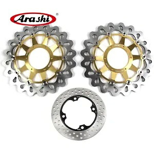 嵐 フロント & リアブレーキローター ホンダ VTR SP1 RC52 2000 - 2004 2003 2002 GM Arashi Front & Rear Brake Rotors For Honda VTR SP1 RC52 2000 - 2004 2003 2002 GM 【並行輸入品】