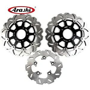 フロント & リアブレーキディスクロータースズキ GSXR600 2004-2005 GSX R600 GSX-R600 BK Front & Rear Brake Disc Rotor For Suzuki GSXR600 2004-2005 GSX R600 GSX-R600 BK 【並行輸入品】